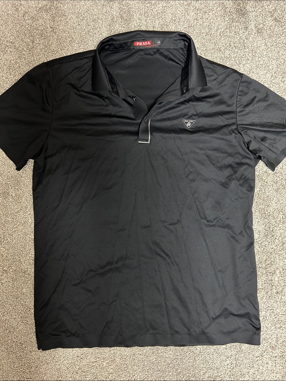 Vintage Prada Black Performance Polo